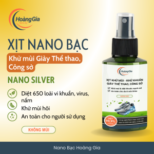 Xịt Khử Mùi Giày Công Sở Thể Thao Nano Bạc Hoàng Gia 100ml - Khử Khuẩn Giày Chống Hôi Chân Hiệu Quả