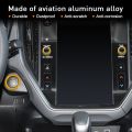 4Pcs Knob Cover for 2024 2025 Subaru Crosstrek Impreza Accessories, 2025 Forester, 2020-2025 Legacy Outback, 22-24 WRX 23-25 Ascent, Volume Tune, Start Stop Button Ring Rear Mirror Knob Cover(Gold). 