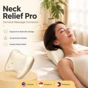 【Pain Relief & Ergonomic Support】Cervical Massager Corrector Cervical Massager Neck Pain Relief Adjustable Intensity Office Workers Home & Travel Use