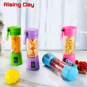 Portable Fruit Juicer USB Rechargeable 3 Color Blender Food Processor Mixer Consistent Juicing High Grade Fruit Maker