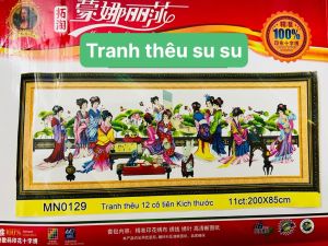 Tranh thêu chữ thập 12 nàng tiên MN0129 kích thước 200 x 85 cm