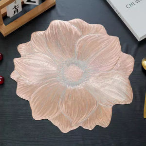 Lotus Insulation Pad Heat PVC Heat Insulation Placemat Washable Decorative Dining Table Mats