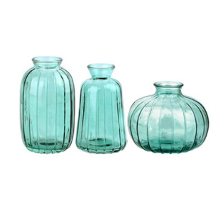 Bộ 3 kính trong gân nụ lọ hiện đại tối giản bàn nội thất decors cho cắm hoa hiển thị container