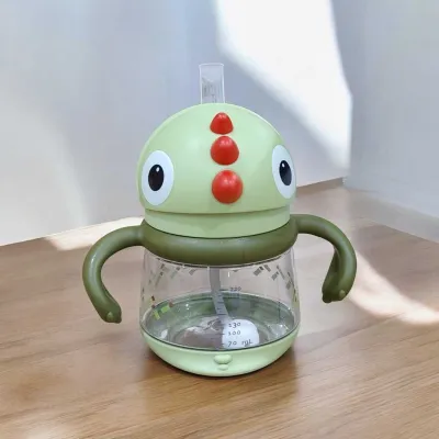 Botol Minum Bayi Gelas Anak Balita Training Cup Baby Sippy Cup 220ml/ Botol Minum Dino Anti Tumpah
