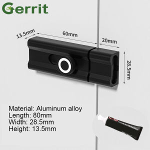 Aluminum Alloy Punch-free Bolt Door Latch No Hole Punch Door Buckle Security Lock Room Door Latch Anti-Barn Door Hardware
