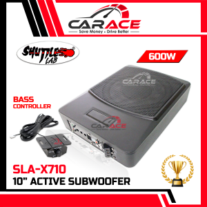 CARACE SHUTTLE LAB SL-X710 | 10" Active Subwoofer 600W RMS | 10inch Car Underseat Subwoofer Built In Amplifier Car Subwoofer
