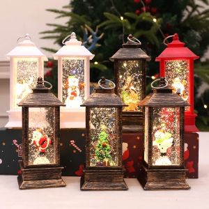 【Gods House】Snow Globe Christmas Lantern with Holy Family & Nativity Scenes Swirling Glitter Soft Warm Light Booth Lamp Home Interior Decorative Accessories