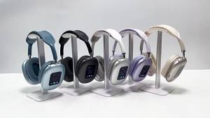 Wireless Bluetooth Headset with RGB Digital Display Screen Card Reader Headset Long Battery life High-fidelity Sports Earphones Noise Reduction Bilateral Stereo