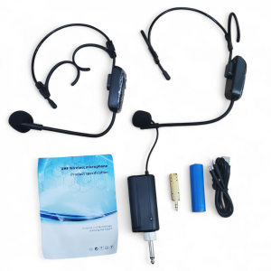 GO TaffSTUDIO Microphone Wireless clip on bando headset imam mesjid sholat tanpa kabel 2 PCS