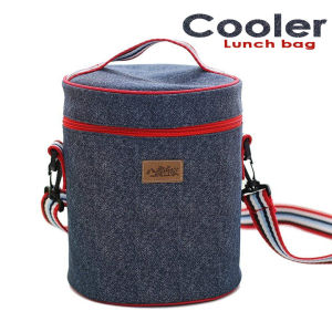 Túi giữ nhiệt cà mên giữ nhiệt thức ăn Cooler vải jean cao cấp