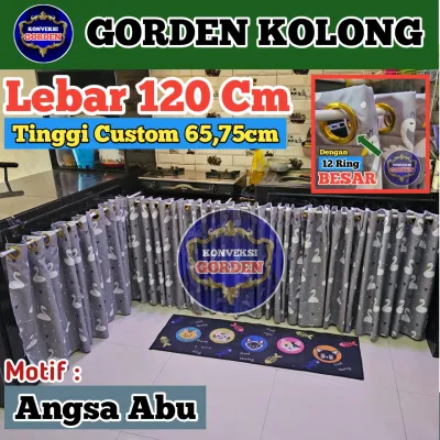 Gorden Kolong Dapur Smokring Bahan Polymikro Tinggi Custom 65-75 cm