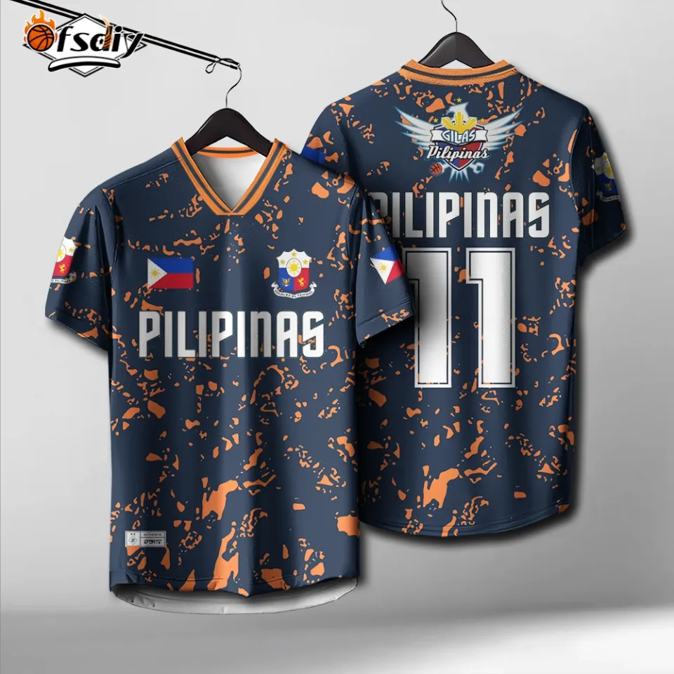 [OFSDIY][Jersey Free Customize Name]Philippines National Team Football  Jersey Men's Sports Short-sleeved Dri Fit T-Shirts for Men Breathable  Jersey