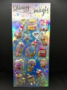 STICKER GLITTER MAGIC TIMBUL PVC SCRAPBOOK JOURNAL BUJO LOVERSTUFF