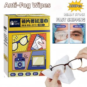 100Pcs Disposable Eyeglasses Lens Cleaning Cloth Anti Fog Wipes Sunglasses Screen Remove Dust Tissue