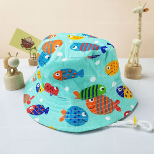 [HỎA TỐC] Mũ bucket cotton cho bé 1-4 tuổi vòng đầu 50cm nón bèo họa tiết hoạt hình dễ thương Urombaby