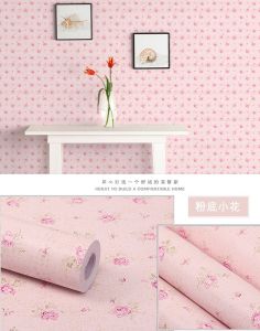 Wallpaper Dinding Sticker Motif Shabby Pink Dasar Pink