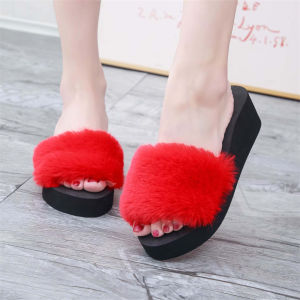 New Womens Open-Toe Sandals Korean Style Plush Platform Non-Slip Lightweight Outdoor Sandals Chic Trendy Comfortable Walking Shoes 0100523