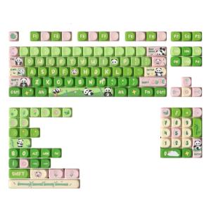 Cartoon Keycaps Set 131Keys MOA Height Heat Sublimated Candy Bear Theme Colorful for Mechanical Keyboards