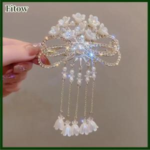 Fitow Hollow Out Bowknot Hair Clips For Women Flower Tassel Hair Claw Girls Fashion Elegant Shiny Barrettes Hair Accessoires