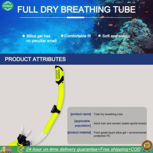 [New] Diving Snorkel Silicone Full Dry Mouthpiece Swimming Underwater Diving Air Tube