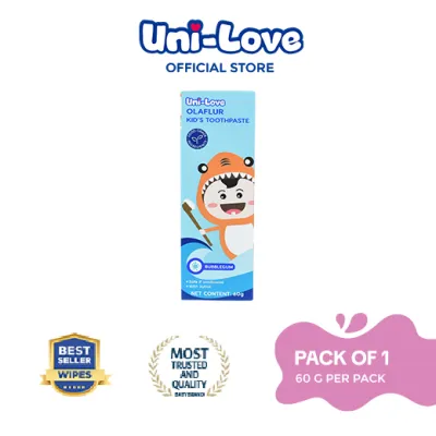 Uni-Love Olaflur Kids Toothpaste (3+ Years Old) (Bubblegum) 60g Pack of 1
