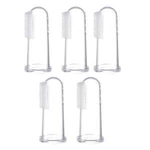 OUTOPEN 5/10pcs Ultra-Soft Cat Silicone Toothbrush Transparent Remove Bad Breath Fingertip Toothbrush Reduce Dental Calculus Teeth Cleaning Dog Toothbrush Dogs