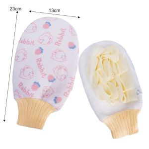 ขนาดผ้าขนหนูอาบน้ำขนาดใหญ่ขัดผิวโพลีเอสเตอร์คุณภาพสูงเพื่อใช้งานง่ายทำความสะอาดผิวที่มีประสิทธิภาพกับห่วงแขวน