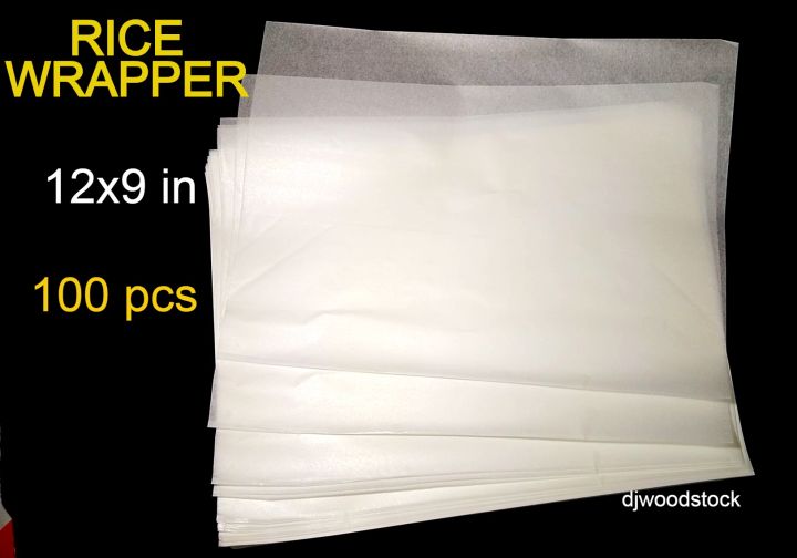 9x12 inches RICE WRAPPER, GREASE PROOF PAPER, WAX PAPER 100pcs good for ...