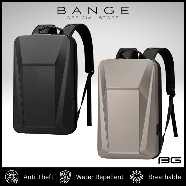 BANGE BG-7682 Laptop Duffel Bag Mens Business Technology Hard Shell Backpack(Gold)