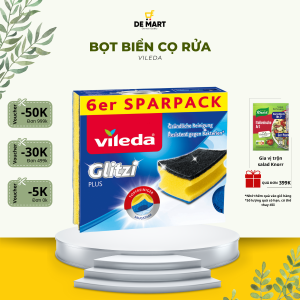 [Chuẩn Đức] Bọt biển đa năng Vileda set 3-6 miếng | Làm sạch và đánh bóng xoong nồi mặt bếp và đồ dùng bếp