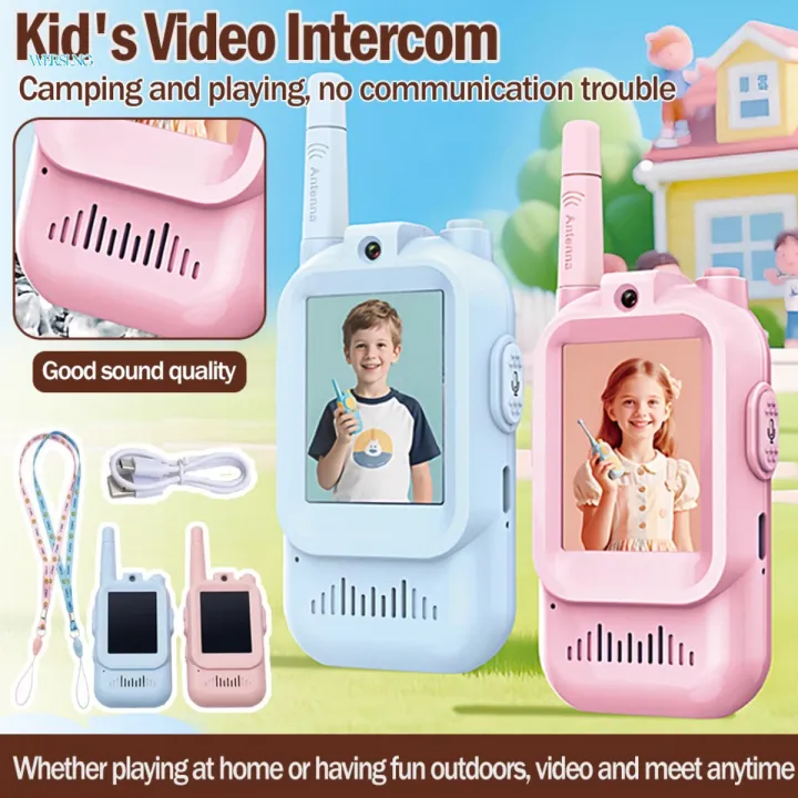 WERSLNG丨Toys Campings Kids Gift Toddlers 2 Pack Talkies Walkie Talkies Video