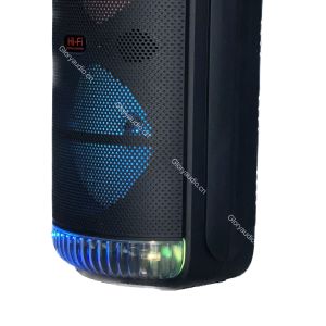 Portable BT Speaker Karaoke hine with Microphones DJ Lights Recording MP3 USB TF FM