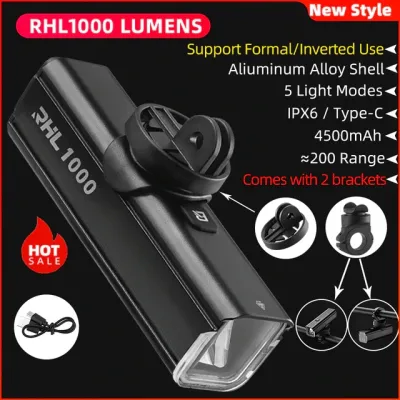 SG delivery RockBros light 1000lm Bicycle light Bicycle front light bicycle head light rechargeable LED bicycle accessories