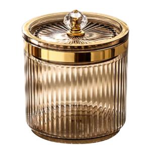 Phòng tắm lưu trữ Jar cho bông gòn Miếng trang điểm giữ phụ kiện trang điểm với nắp bảo vệ máy chia nhả tăm