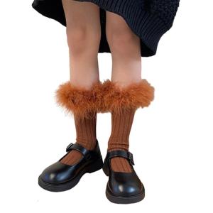 Thời Trang Tất dày dặn Giữa Bê Vớ Trẻ Em Của viền ren cao đến đầu gối Đống Vớ Y2K Harajuku Xếp Chồng Vớ