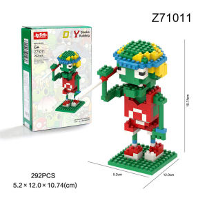 3D Puzzle Nano Block Mainan Bricks Balok Susun Plants VS Zombies