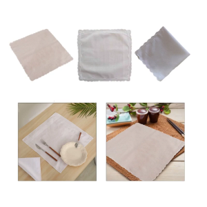 Wedding Handkerchief with Lace Edge Cotton Lady Handkerchief for Bridal Wedding Party Portable Towel Napkin Hankies Girl