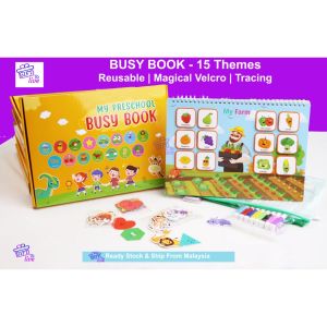Reusable Waterproof Busy Book Quiet Book Activity Board Busy Educational Learning Toys Montessori Buku Mainan Belajar