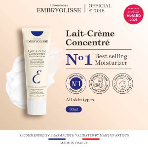 Embryolisse Lait-Creme Concentre 30ml – Ori Miracle Cream 6 IN 1 : Pelembab Moisturizer Wajah + Makeup Cleanser Remover + Makeup Base Primer + Masker + Suncare + Cream After Shave - Rekomendasi MUA dan Artist Hollywood - 1x