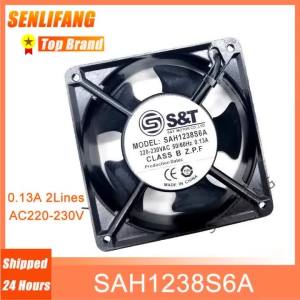 New 12CM Fan SAH1238S6A AC220V-230V 0.13A 12038 120*120*38MM Chassis Cabinet Cooling 2-Line For S&T