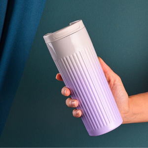 500ml Portable Fashion 304 Stainless Steel Coffee Mug Color Gradient Design Travel Thermal Flask Botol Air Tahan Panas Sejuk