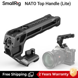 SmallRig Lightweight Camera NATO Top Handle Quick Release NATO Grip for DSLR Camera Cage Universal Top Handle with 5 Cold Shoe Adapters and NATO Clamp (Lite) 3766 / 4345
