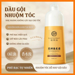 [LOCAL 500ml] Dầu gội nhuộm tóc bong bóng Màu tóc vĩnh viễn Thảo dược tự nhiên Màu đen Không làm hư tổn tóc