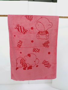 Combo 4 cái Khăn tắm gội 35cm x 75cm HÌNH THÚ CUTE không ra màu thấm hút nước mềm mịn (dùng spa & salon tóc dùng được cho trẻ nhỏ)