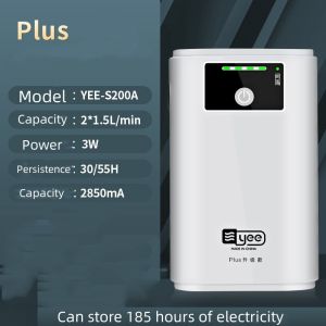 【185h Long Storage capacity】 Yee Air Pump Portable USB Rechargeabl ACDC Lithium Battery Increasing Oxygen Pump Fish Tank Ultra Silent  Outdoor Oxygen Pump