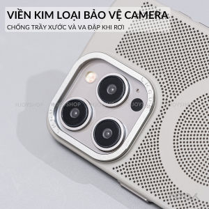 Ốp Tản Nhiệt Lưng Lưới PC Viền Camera Nhôm Cho Điện Thoại iPhone 17 Pro Max 16 15 14 13 Njoyshop