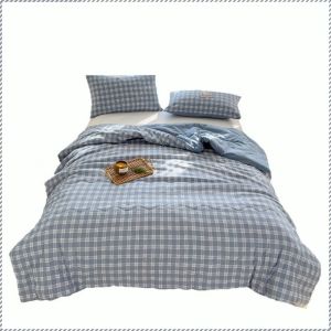 ผ้านวมเครื่องปรับอากาศ ลายสก๊อต ผ้าห่มฤดูร้อน ผ้าฝ้ายเมฆ ไม่มีการยึดเกาะ เป็นมิตรกับผิว เบา