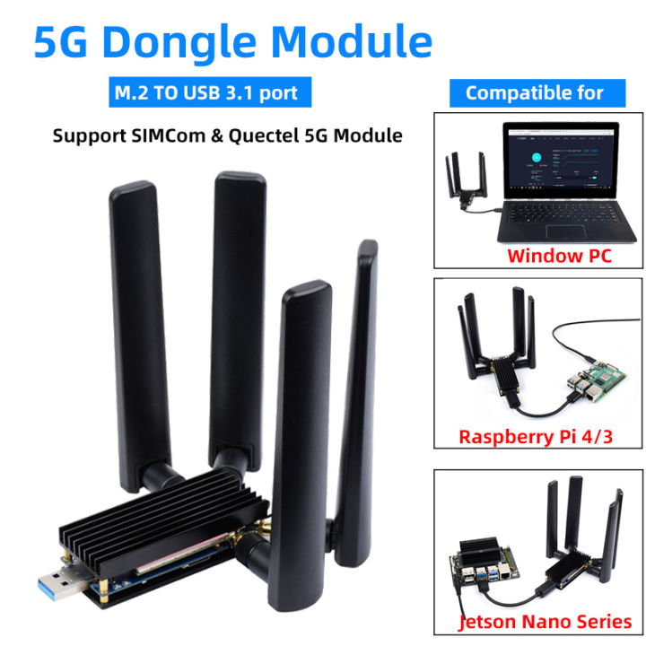 【sought-after】 Raspberry Pi 5G Dongle Expansion Board USB 3.1 to M.2 ...