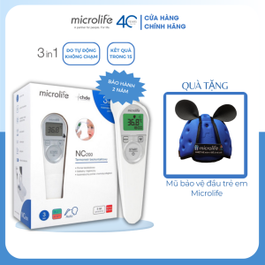 Nhiệt Kế Điện Tử Hồng Ngoại Đo Trán Microlife NC200 3in1 Cho Kết Quả 1s Đo Thân Nhiệt Chính Xác An Toàn Bảo Hành 2 Năm