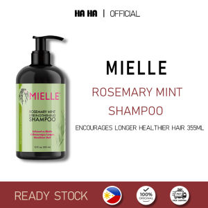 Mielle Organics 350ml Rosemary Mint Biotin Shampoo for Hair Growth - Strengthening & Cleansing Formula with Natural Oils - Scalp Care & Damage Repair - All Hair Types - Sulfate Free